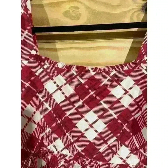 Rahi Red/White Plaid Blossom Top, M - Picture 12 of 12
